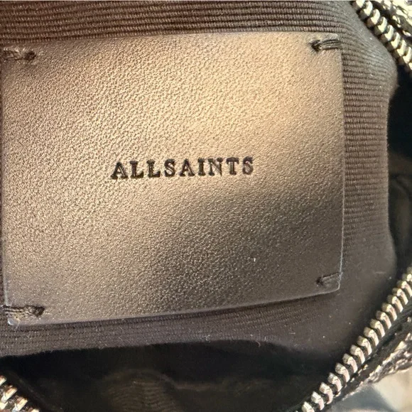 All Saints Fleur de Lis tweed Crossbody Bag - Picture 3 of 3
